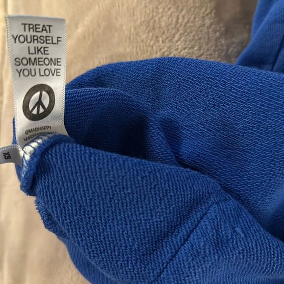 Madhappy 100% Cotton French Terry Lined Heavyweight Hoodie Blue - XS BNWT - Picture 4 of 12